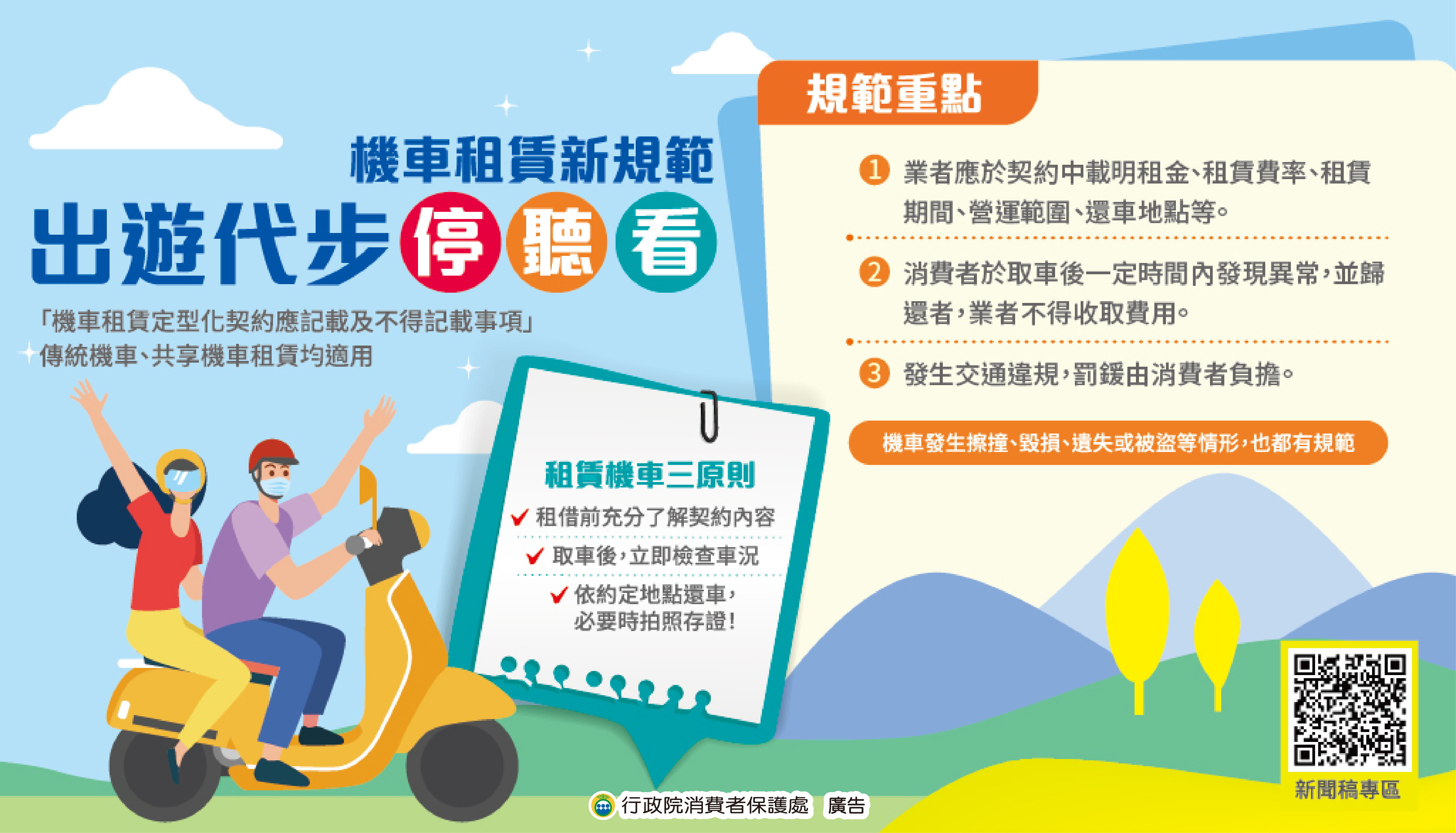 出遊租車不踩雷！機車租賃新規範